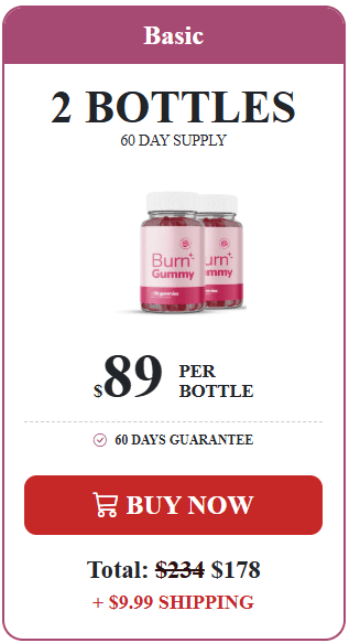 burn gummy 2 bottles price